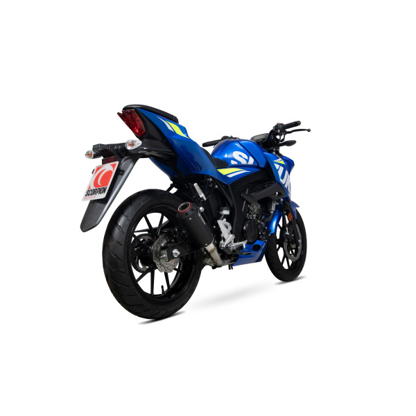 Scorpion Exhaust Suzuki GSX-S 125 / GSX-S 150 2017 - 2021 Red Power Full System Black Ceramic Coated Sleeve